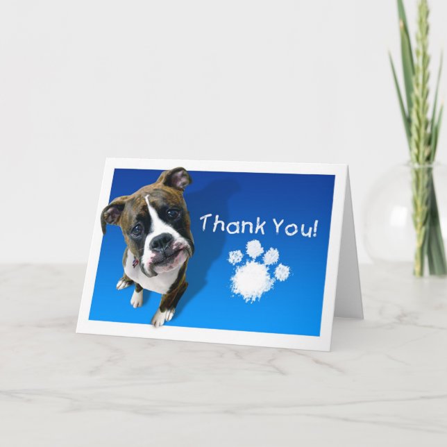 Carte de remerciements - Boxer (Devant)