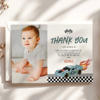 Boys Two Fast Photo Racing Car 2e anniversaire