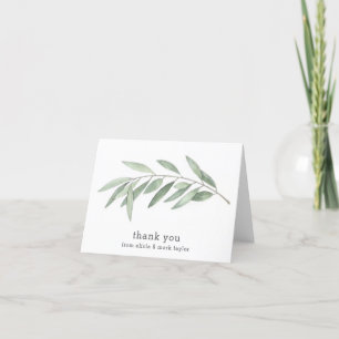 Carte De Remerciements Branche d'olive