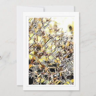 Carte De Remerciements Branches d'or Art 5x7 Flat Card