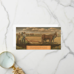 Carte De Remerciements Breaking the Prairie, 1939 par Grant Wood