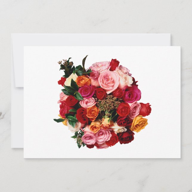 Carte De Remerciements Bride Bouquet (Devant)