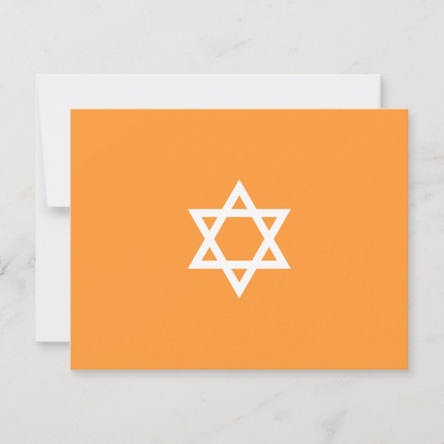 Carte de remerciements brillant de bleu de Mitzvah (Devant)