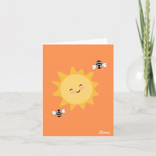 Carte De Remerciements Brille. Intérieur vide