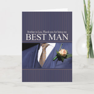 Carte De Remerciements Brother in Law best man thank you