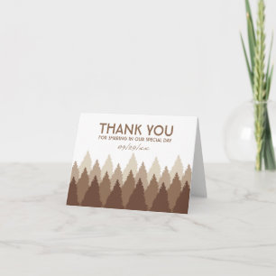 Carte De Remerciements Brown Forest Range Mariage