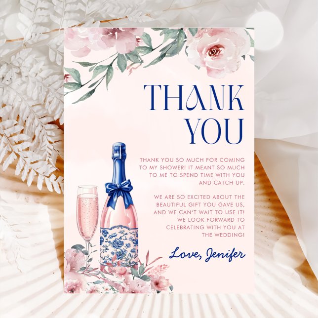 Carte De Remerciements Brunch au champagne et mariage à bulles (Créateur téléchargé)