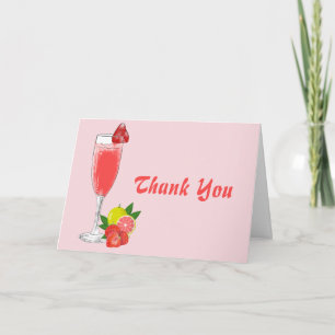 Carte De Remerciements Brunch et champagne mousseux photo baby shower