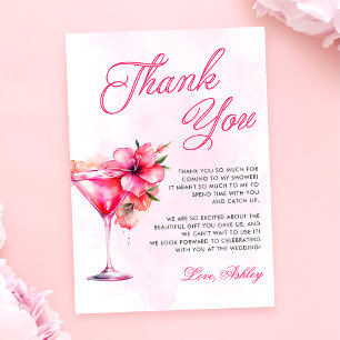 Carte De Remerciements Brunch et Fête des mariées Bubbly Champange