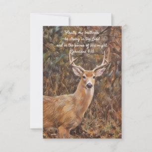 Carte De Remerciements Buck Deer et Faith Art Flat Note Card