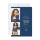 Budget bleu Moderne Calligraphie Photo Graduation
