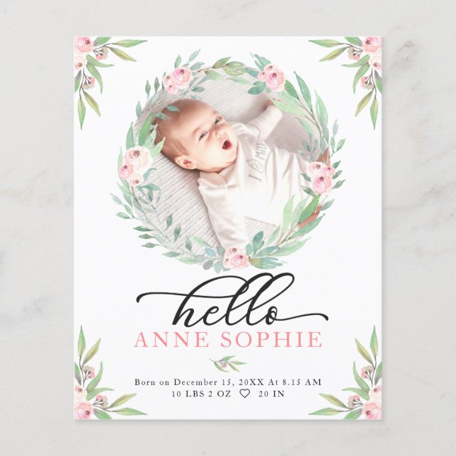 Carte de remerciements Budget verdoyant (Devant)