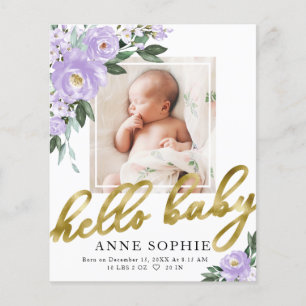 Carte de remerciements budgétaire floral