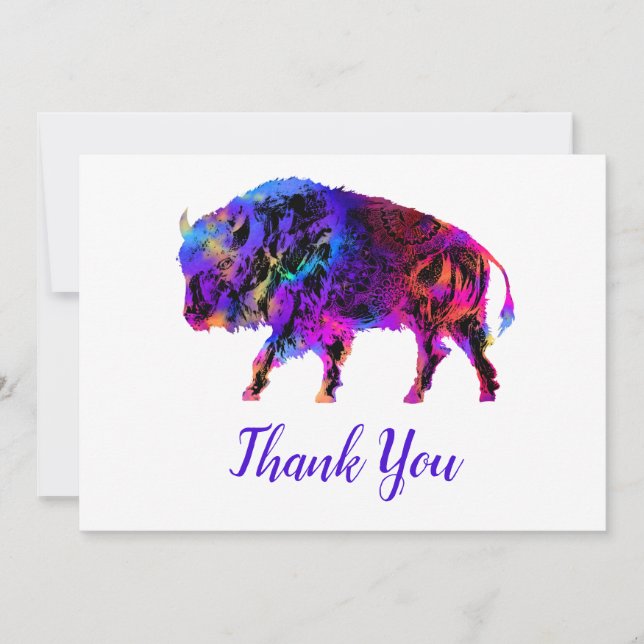 Carte De Remerciements Buffalo (Devant)