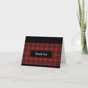 Carte De Remerciements Buffalo Scottish Tartan Plaid À damiers
