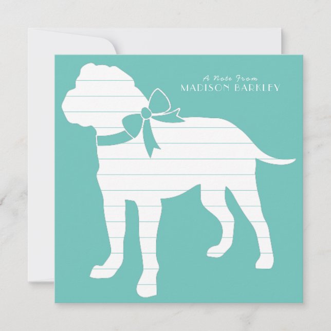Carte De Remerciements Bullmastiff Chien Chien Chien Chien Chiot (Devant)