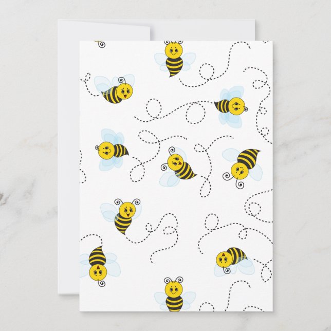 Carte De Remerciements Bumblebee volant Jaune Noir Bumble Bee (Devant)