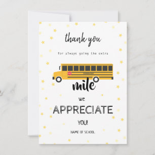 Carte De Remerciements Bus Driver Appréciation drôle École 