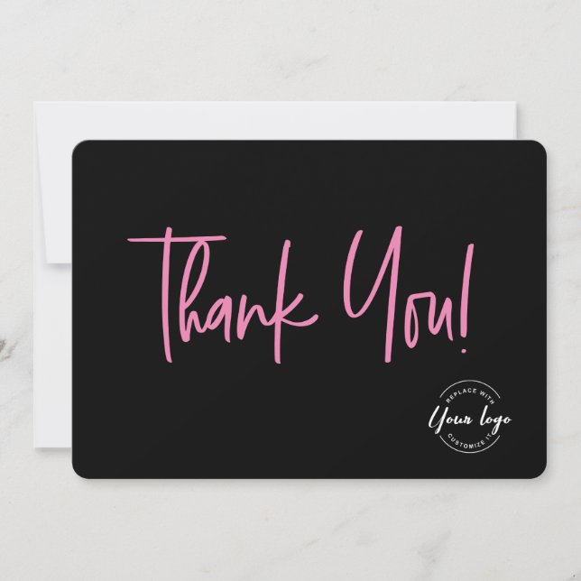 Carte De Remerciements Business Logo Client Special 10% offre personnalis (Devant)
