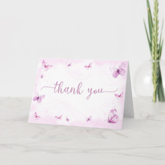 Carte De Remerciements Butterfly Baby Shower Thank You Card
