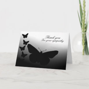 Carte De Remerciements Butterfly Thank You