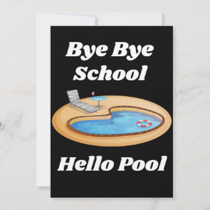 Carte De Remerciements Bye Bye School Hello Pool