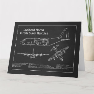 Carte De Remerciements C-130 Hercules - Plan directeur de l'avion PD