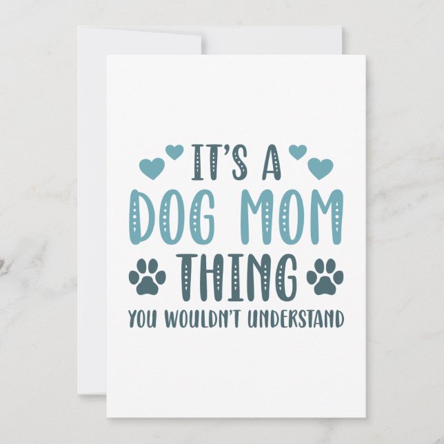 Carte De Remerciements C’est une maman de chien (Devant)