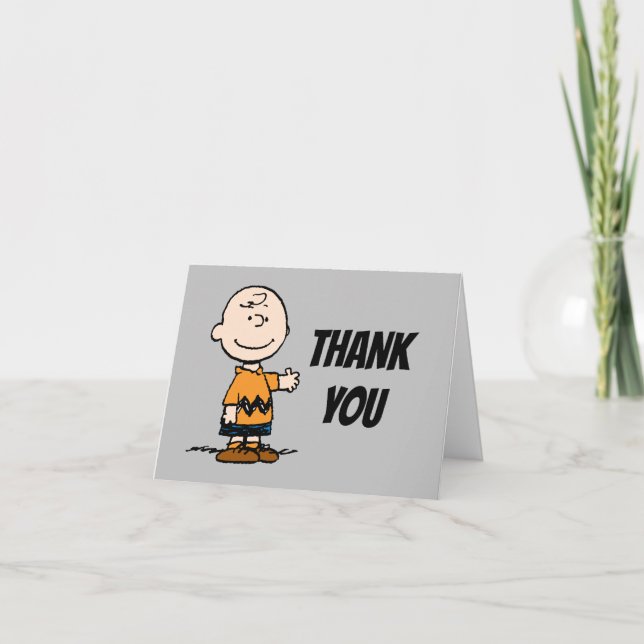 Carte De Remerciements cacahuètes | Charlie Brown (Devant)
