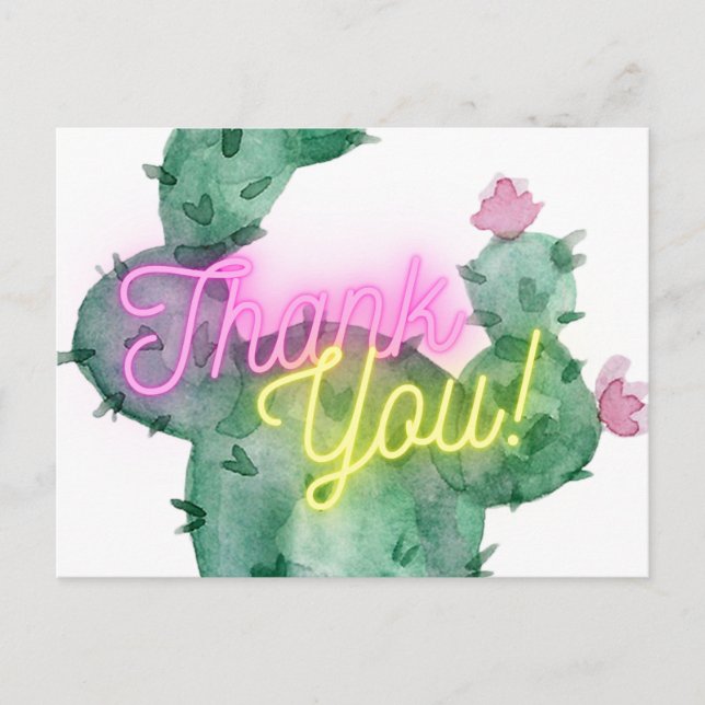Carte de remerciements Cactus (Devant)