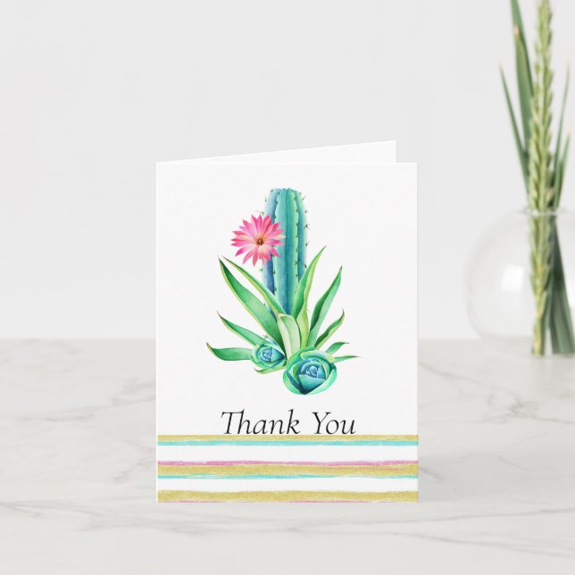 Carte de remerciements Cactus (Devant)