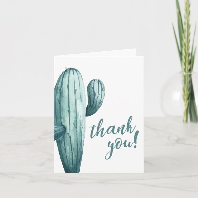 Carte de remerciements Cactus (Devant)