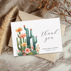 Carte De Remerciements Cactus Fiesta Fleurs Mariage Shower