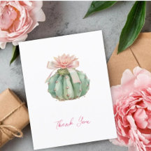 Cactus Ruban rose Bébé fille Douche