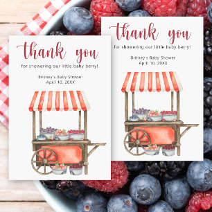 Carte De Remerciements Cadeau baby shower baies sucrées