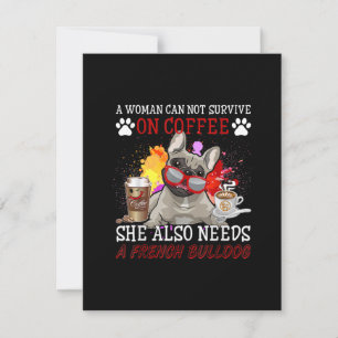 Carte De Remerciements Cadeau Bulldog   Café Elle A Aussi Besoin De Bulld
