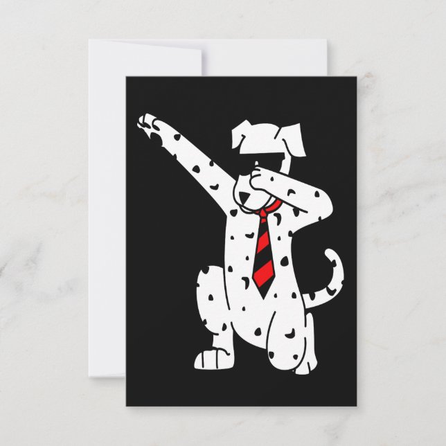 Carte De Remerciements Cadeau Dalmatien| Cravate de lunettes Dalmatiennes (Devant)