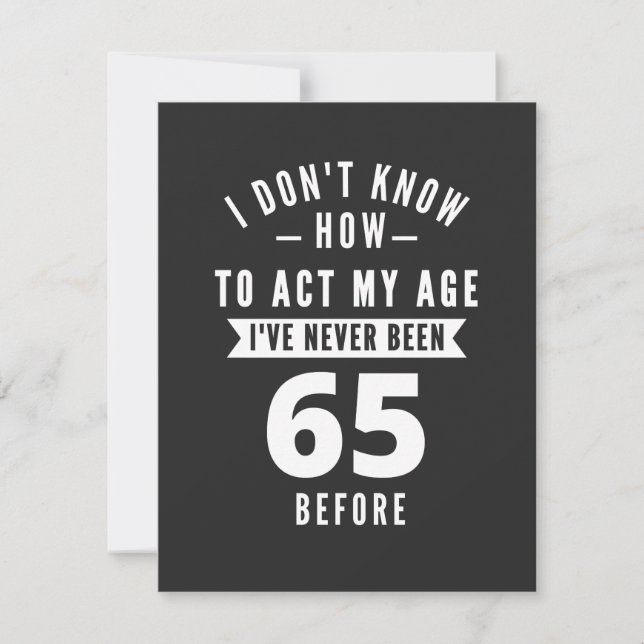 Carte De Remerciements Cadeau de 65 ans | 65e anniversaire Idées cadeaux (Devant)
