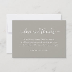 Carte De Remerciements Cadeau de Baby shower de 3,5 po x 5 po personnalis