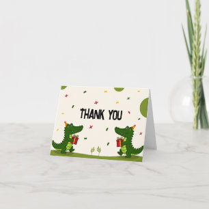 Carte De Remerciements Cadeau de crocodile mignon