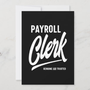 Carte De Remerciements Cadeau de titre d'emploi de commis de paie