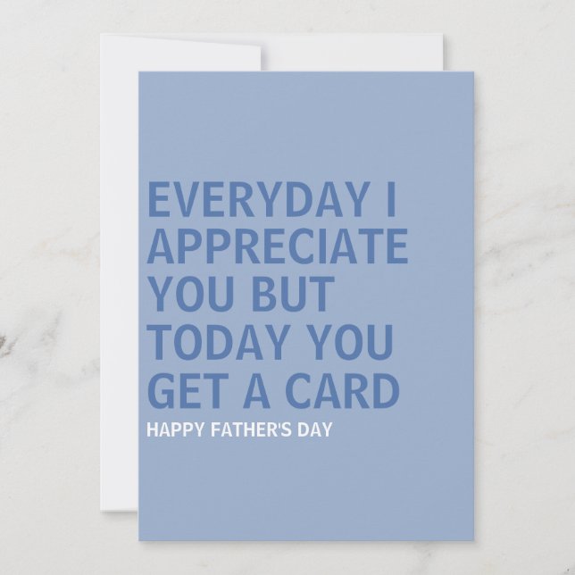 Carte De Remerciements Cadeau fête des pères pour papa (Devant)