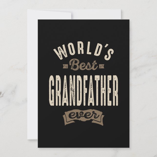 Carte De Remerciements Cadeau Meilleur Grand-Père du Monde (Devant)