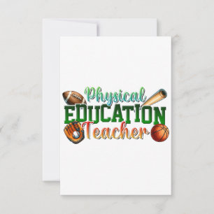 Carte De Remerciements Cadeau pour enseignant   Professeur d'éducation ph