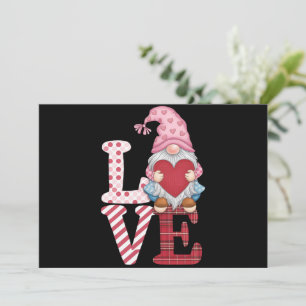 Carte De Remerciements Cadeaux de couple d'amour de gnome de la Saint-Val