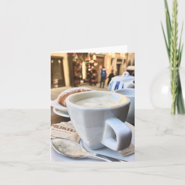 Carte De Remerciements Café en Italie (Devant)
