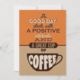 Carte De Remerciements Café Lover Une Bonne Journée Commence Avec Un Gran