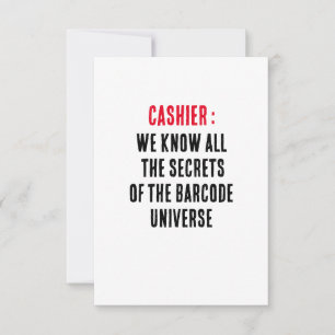 Carte De Remerciements Caissier Nous connaissons tous les secrets du code