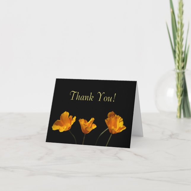 Carte de remerciements California Poppies (Devant)