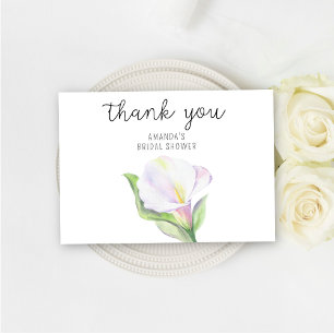 Carte De Remerciements Calle blanche - remerciement pour une baby shower